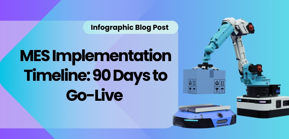 MES Implementation Timeline 90 Days to Go-Live Infographic ain image