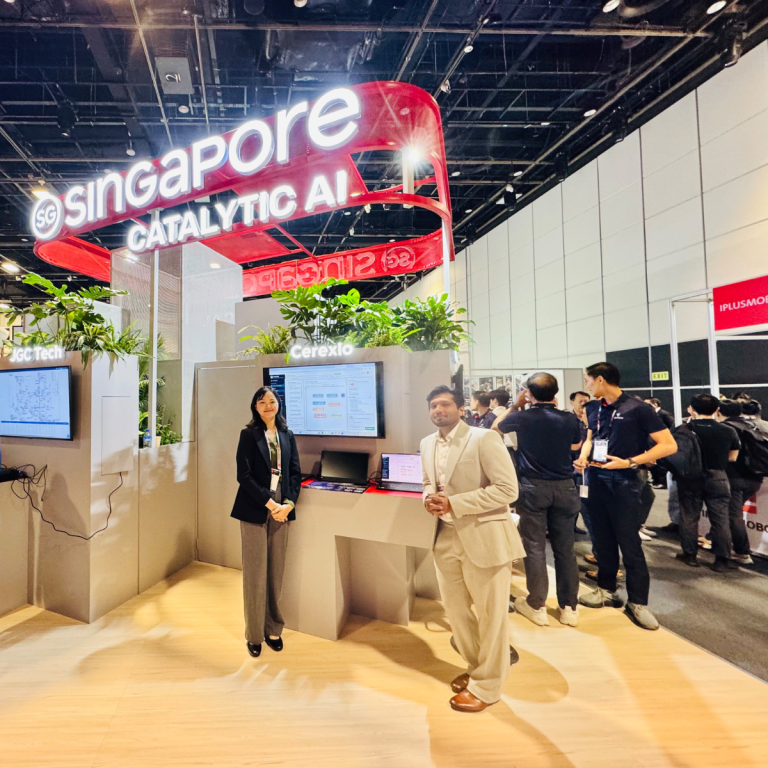 Cerexio team_ Kate and Safee welcoming visitors at the ITAP 2026 event